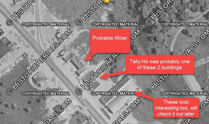 Tally-Ho Restaurant - 1957 Aerial (newer photo)